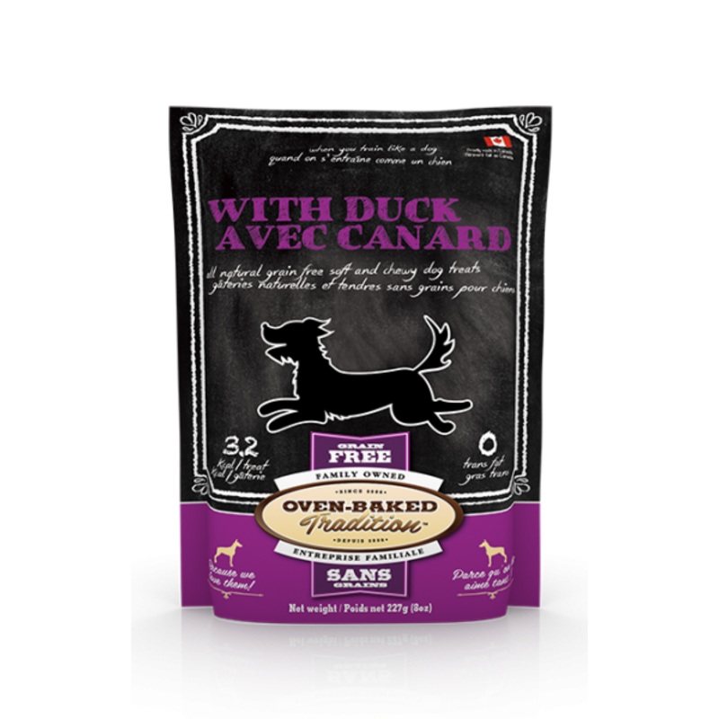 OVEN BAKED TRADITION DOG TREAT ALL NATURAL SOFT & CHEWY GRAIN-FREE TREATS FOR DOGS  DUCK
