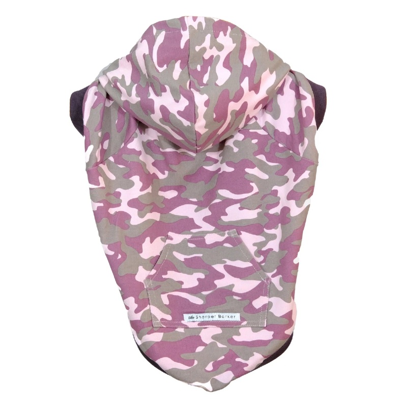 SHARPER BARKER FRENCH TERRY HOODIES EMMA : PINK CAMO